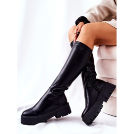 FJ1 Schwarze Hemera hohe Stiefel 2