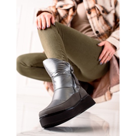 Weide Bequeme warme Schneestiefel schwarz 1