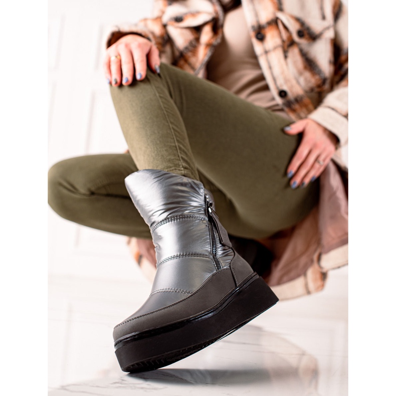 Weide Bequeme warme Schneestiefel schwarz 1