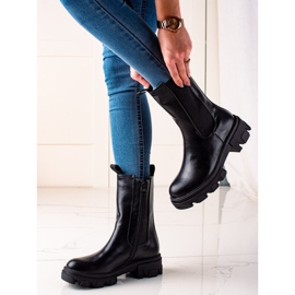 Goodin Modische hohe Stiefel schwarz 2