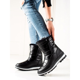 TRENDI Klassische Schneestiefel am Reißverschluss schwarz 2