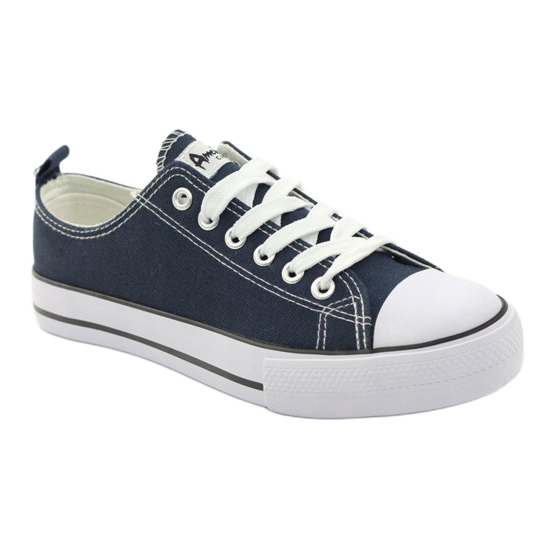 American Club Frauen -Sneaker amerikanische LH10 Navy Blue gebunden mehrfarbig 2