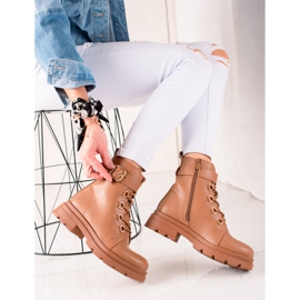 Sixth Sense Stilvolle Trapper mit Schnalle braun 1