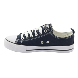 American Club Frauen -Sneaker amerikanische LH10 Navy Blue gebunden mehrfarbig 3