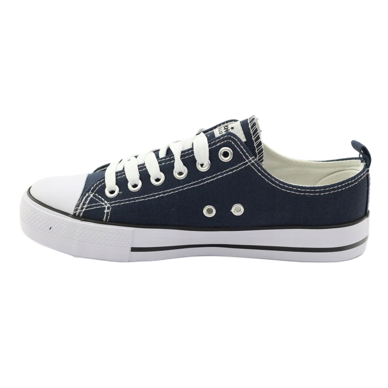 American Club Frauen -Sneaker amerikanische LH10 Navy Blue gebunden mehrfarbig 3