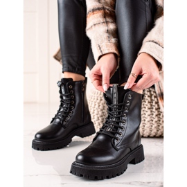 Groto Gogo Warme Wanderschuhe mit Öko-Leder schwarz 1