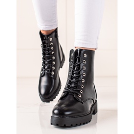 Bestelle Klassische Trapper mit dekorativem Reißverschluss schwarz 1