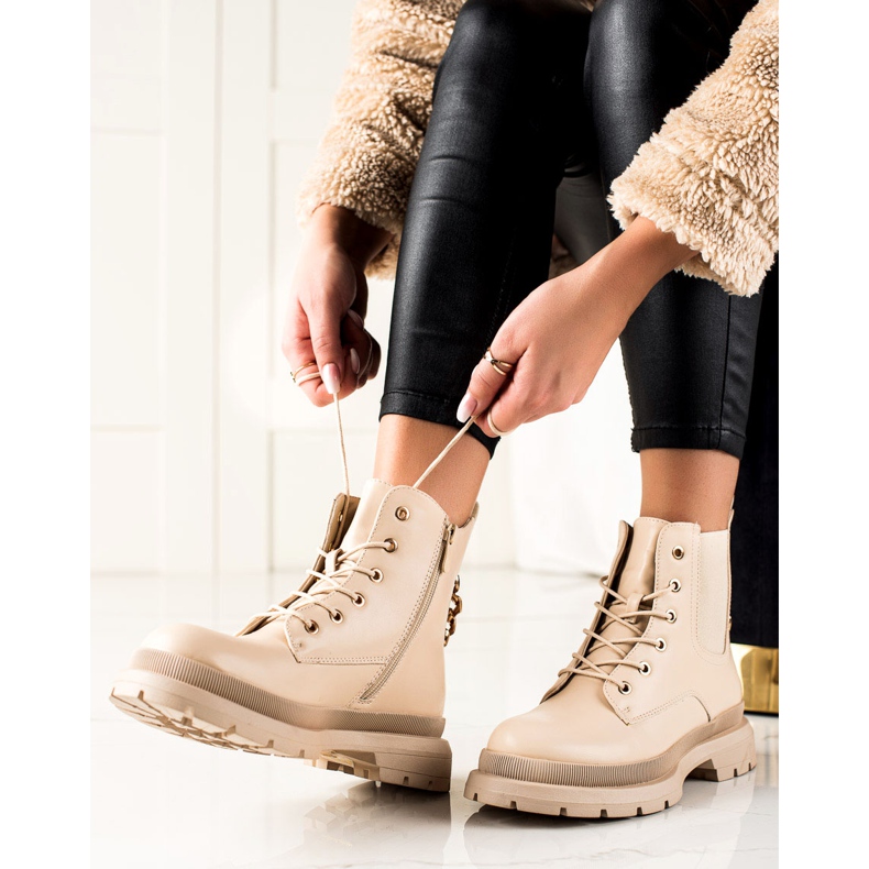 Bestelle Stylische beige Stiefel 1