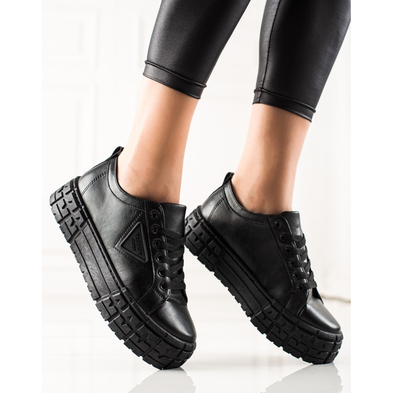 Goodin Sneakers mit Öko-Leder auf der Plattform schwarz 1