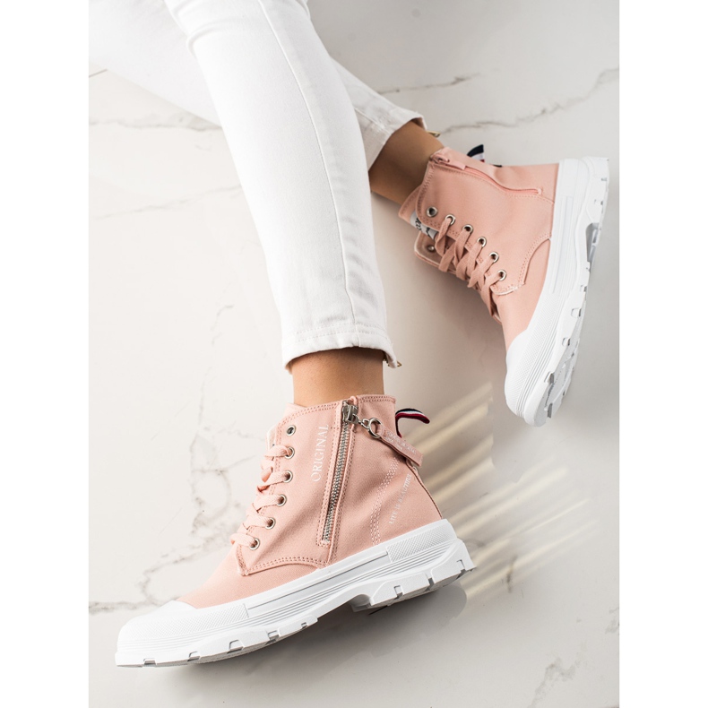 Goodin Sneakers mit dekorativem Reißverschluss rosa 1