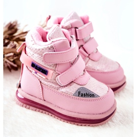 PJ2 Warme Schneestiefel mit rosa Hesiera-Reißverschluss 1