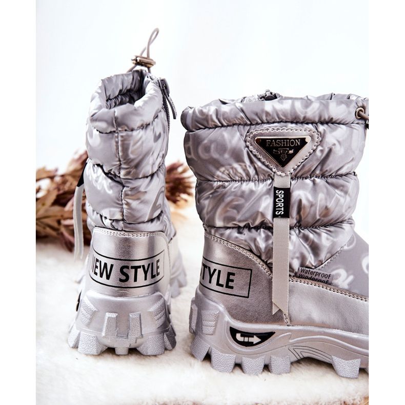 PJ2 Warme Kinder-Schneestiefel am silbernen Cleome-Reißverschluss 2