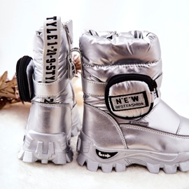 PJ2 Warme Kinder-Schneestiefel mit Niere Silber Nereyda 2