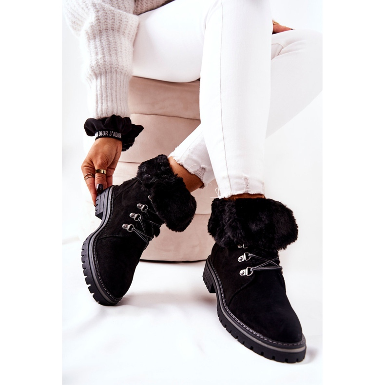 Schwarze Nelby Schwarze Warme Stiefel 1
