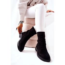 Hohe Wildleder Crinkle Boots Schwarz Trisha 2