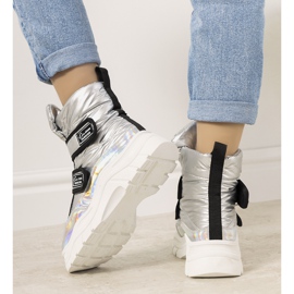Silberne Schneeschuhe mit Klett-Komfort 1