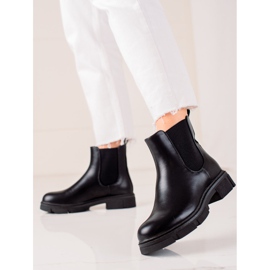 Ideal Shoes Warme Chelsea-Boots schwarz 2