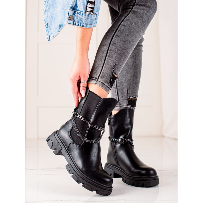 Gogo Aufgewärmte hohe Arbeiter schwarz 1