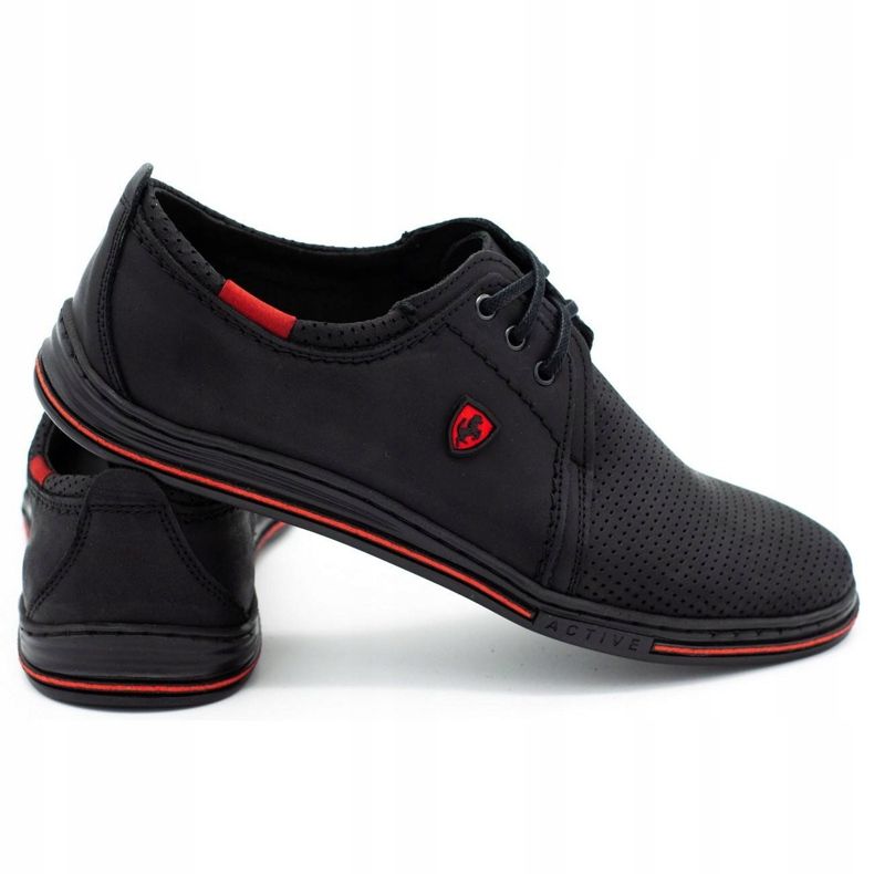 Polbut Herren-Lederschuhe 343P, Sommer, schwarz 1