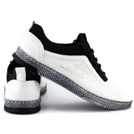 Polbut Herren Leder Freizeitschuhe K24 weiß 2