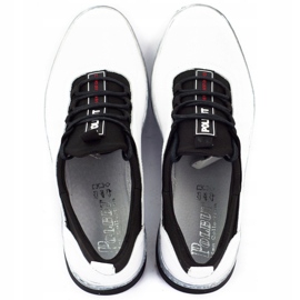 Polbut Herren Leder Freizeitschuhe K24 weiß 4