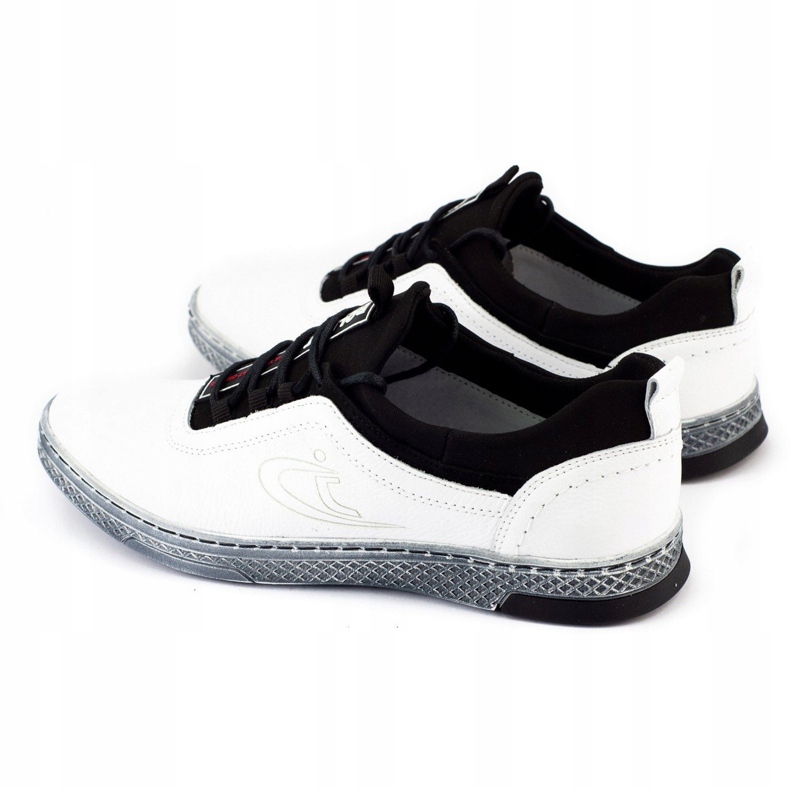 Polbut Herren Leder Freizeitschuhe K24 weiß 5