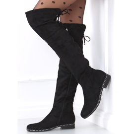 Dotta Schwarze Musketier-Reitstiefel 1