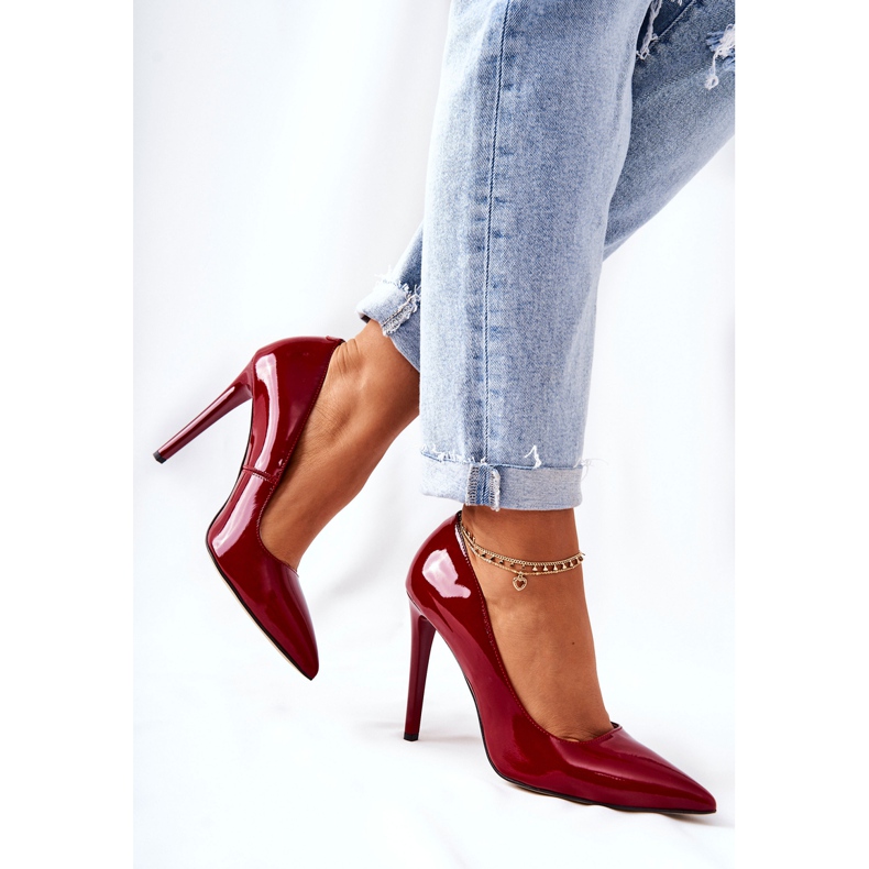 Lackierte High Heels in Spitz Monnari 0220-005 Rot 2