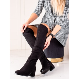 Gogo Stiefel mit niedrigem Absatz schwarz 2