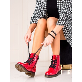 Evento Rot lackierte Stiefel 2