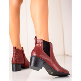 Evento Klassische Stiefel aus Ökoleder rot 1