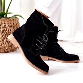 PS1 Schwarze Violetta Schwarze Stiefel mit doppeltem Obermaterial 3