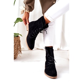 PS1 Schwarze Violetta Schwarze Stiefel mit doppeltem Obermaterial 4