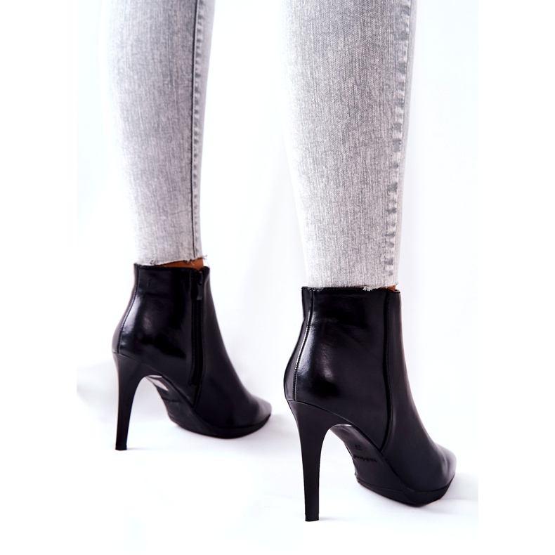 Damenstiefel mit hohem Absatz Sergio Leone BT501 schwarz 1