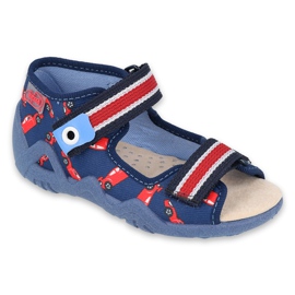 Befado gelbe Kinderschuhe 350P018 rot marineblau 1