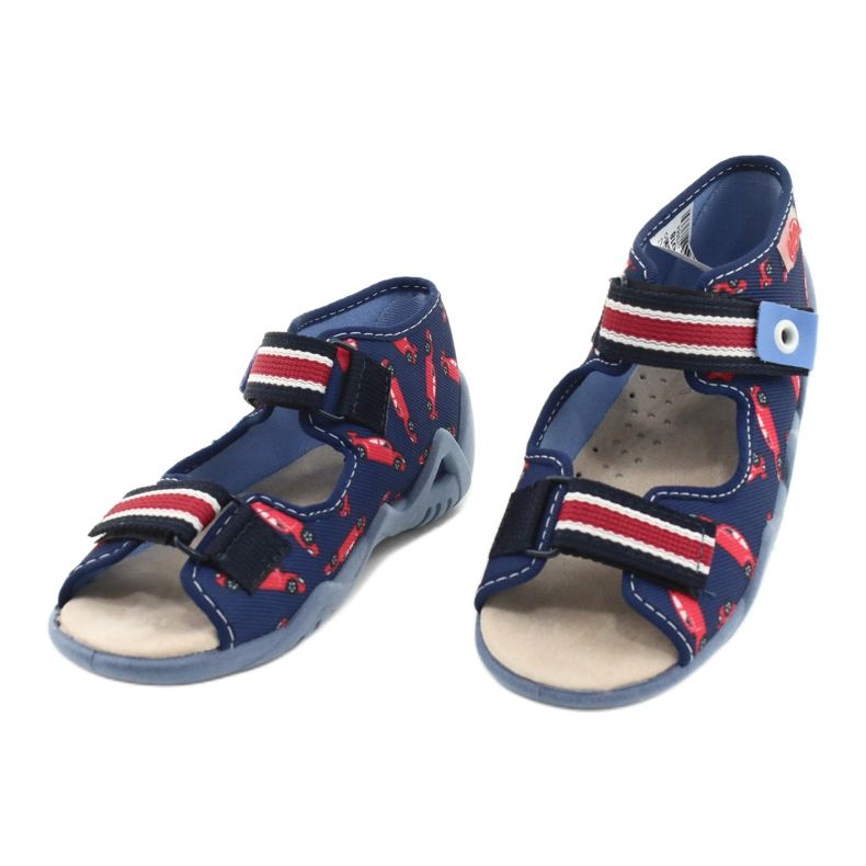 Befado gelbe Kinderschuhe 350P018 rot marineblau 3