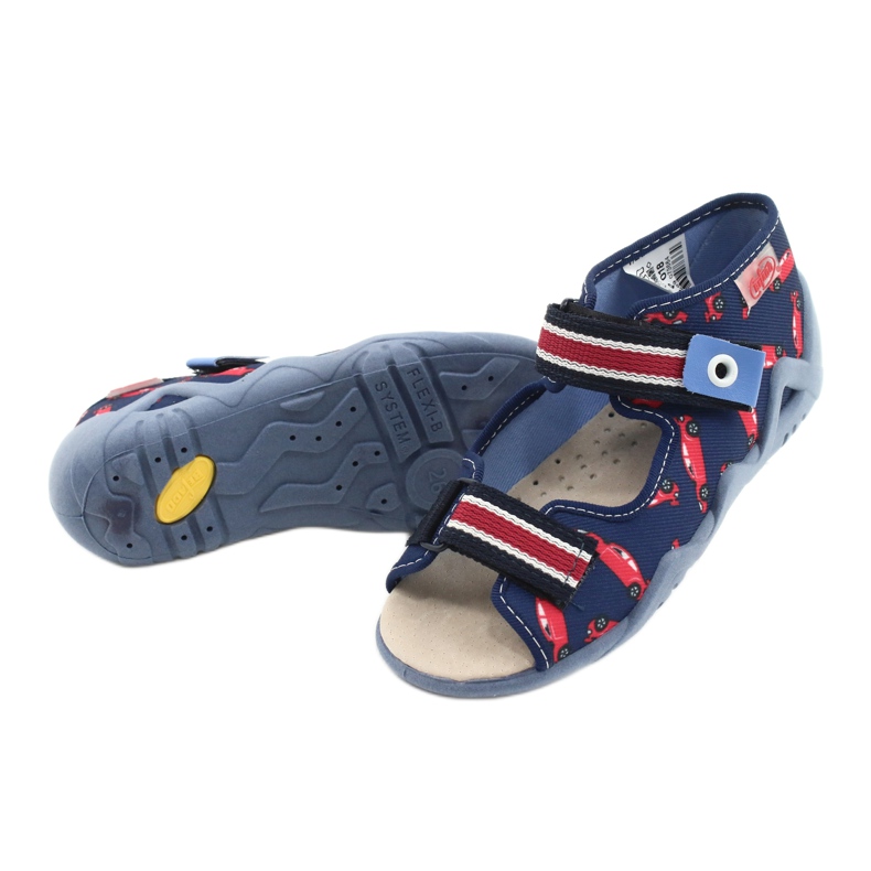 Befado gelbe Kinderschuhe 350P018 rot marineblau 4