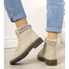 Graue Damen-Isolierstiefel Lamy beige 1