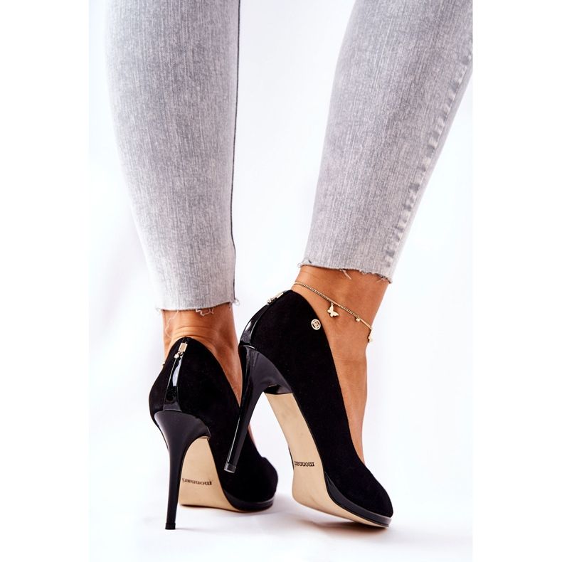 Wildleder Monnari 0490-020 Schwarze High Heels 1