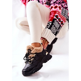 PM1 Schwarz glänzende schwarze warme Leder-Sportschuhe 2