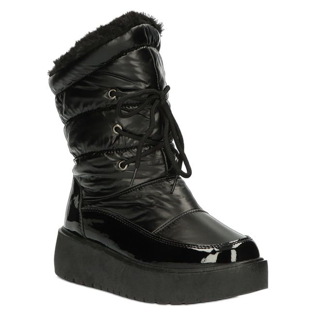 Schwarz gebundene Schneestiefel Filippo DBT3403 6