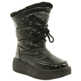 Schwarz gebundene Schneestiefel Filippo DBT3403 1