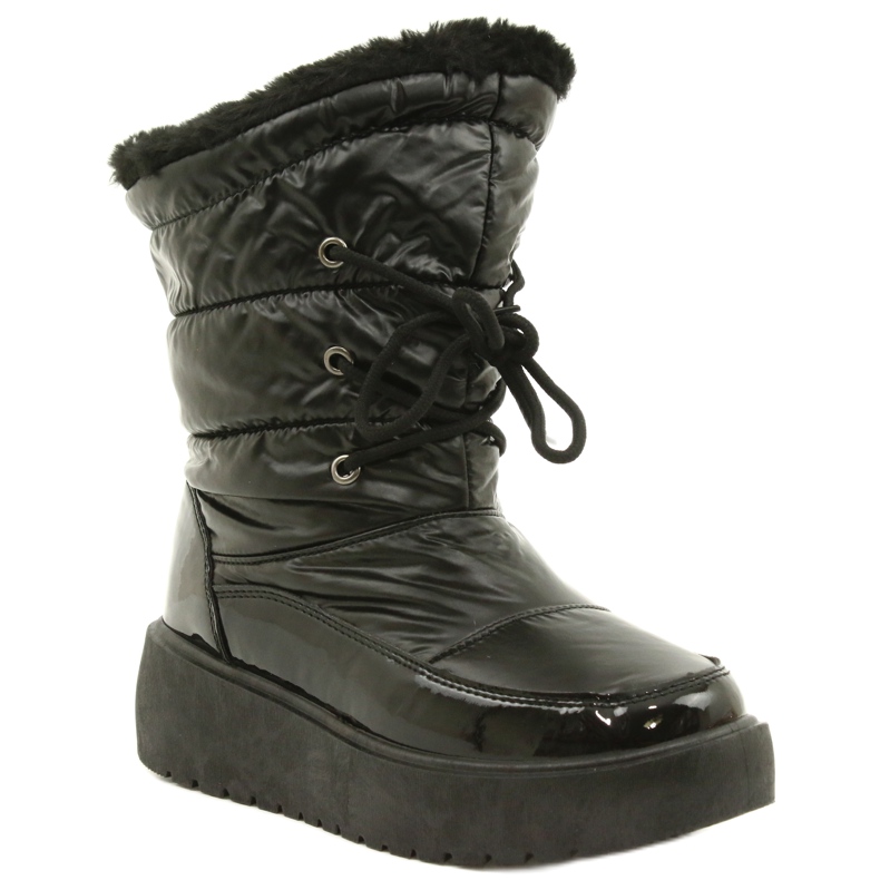 Schwarz gebundene Schneestiefel Filippo DBT3403 1