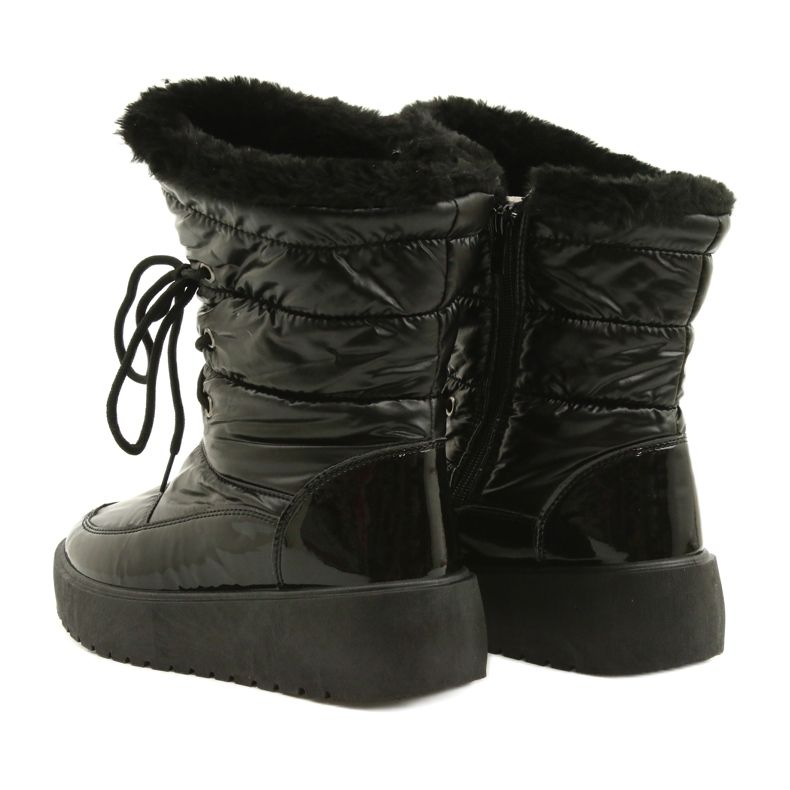 Schwarz gebundene Schneestiefel Filippo DBT3403 3