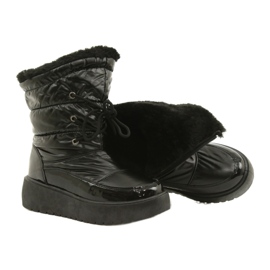 Schwarz gebundene Schneestiefel Filippo DBT3403 4