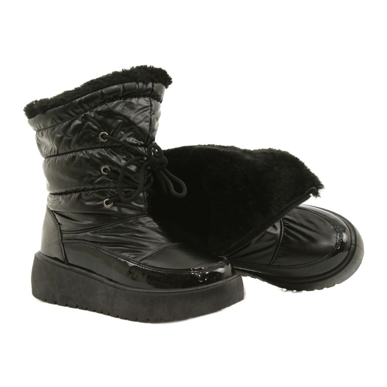 Schwarz gebundene Schneestiefel Filippo DBT3403 4