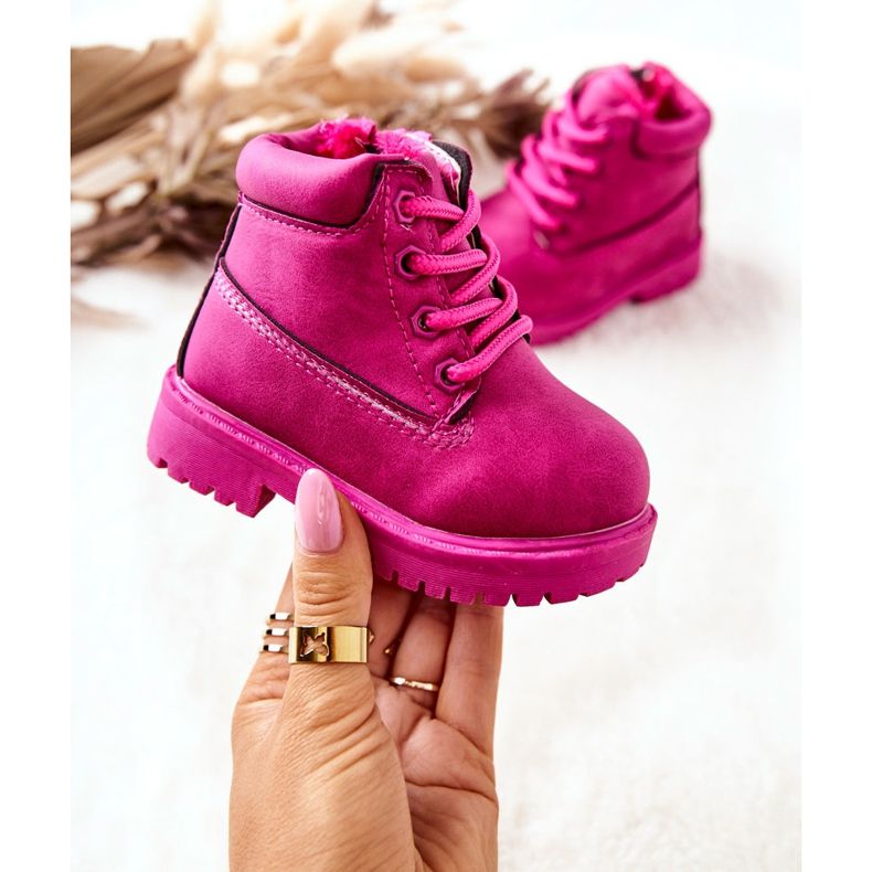 Warme Trappers Stiefel für Kinder Fuchsia Dexter rosa 2