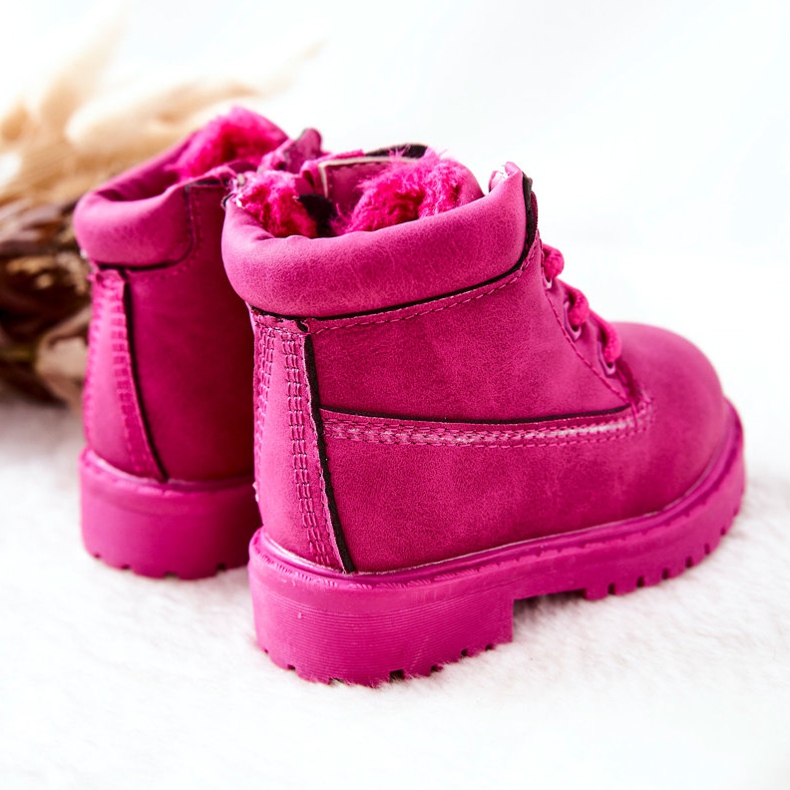 Warme Trappers Stiefel für Kinder Fuchsia Dexter rosa 1