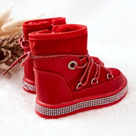 FR1 Rote Kinder-Schneestiefel mit Zirkonia Wellma 2