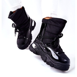 POTOCKI Mit Fell gewärmte Schneestiefel Black Holys schwarz 3